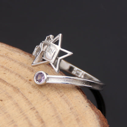 Anime JoJo's Bizarre Adventure Anime JoJo's Bizarre Adventure Josuke Higashikata Star Ring Stand Platinum Heart COS Ring